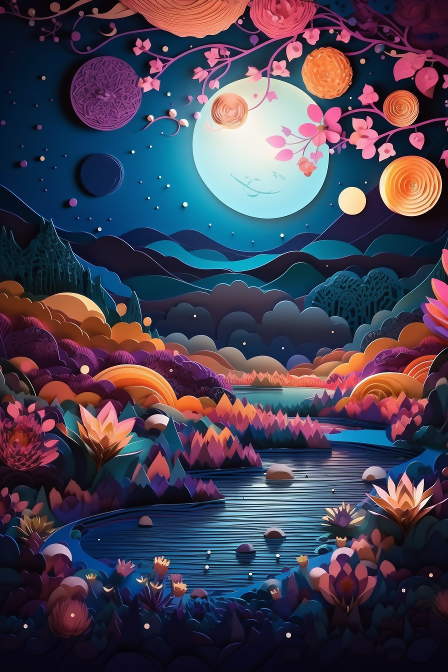 Oracle of Business: Business Advice for Small Business Owners A night scene with a full moon and flowers.