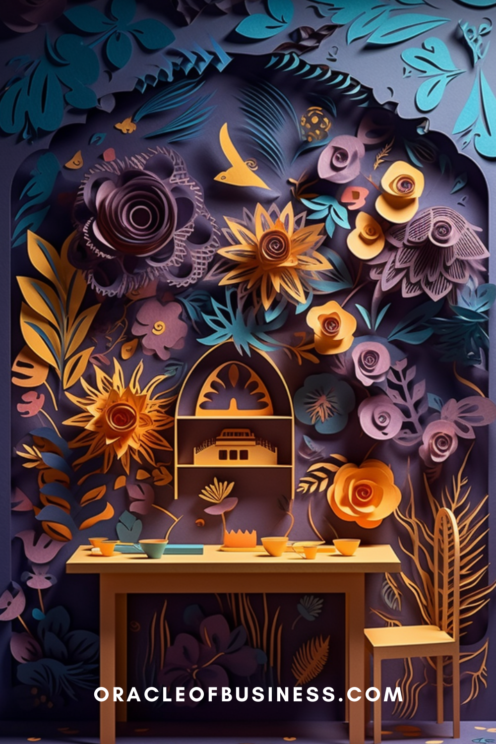 Oracle of Business: Business Advice for Small Business Owners A paper cut out of a room with flowers and a table. Oracle of Business: Business Advice for Small Business Owners A paper cut out of a room with flowers and a table.