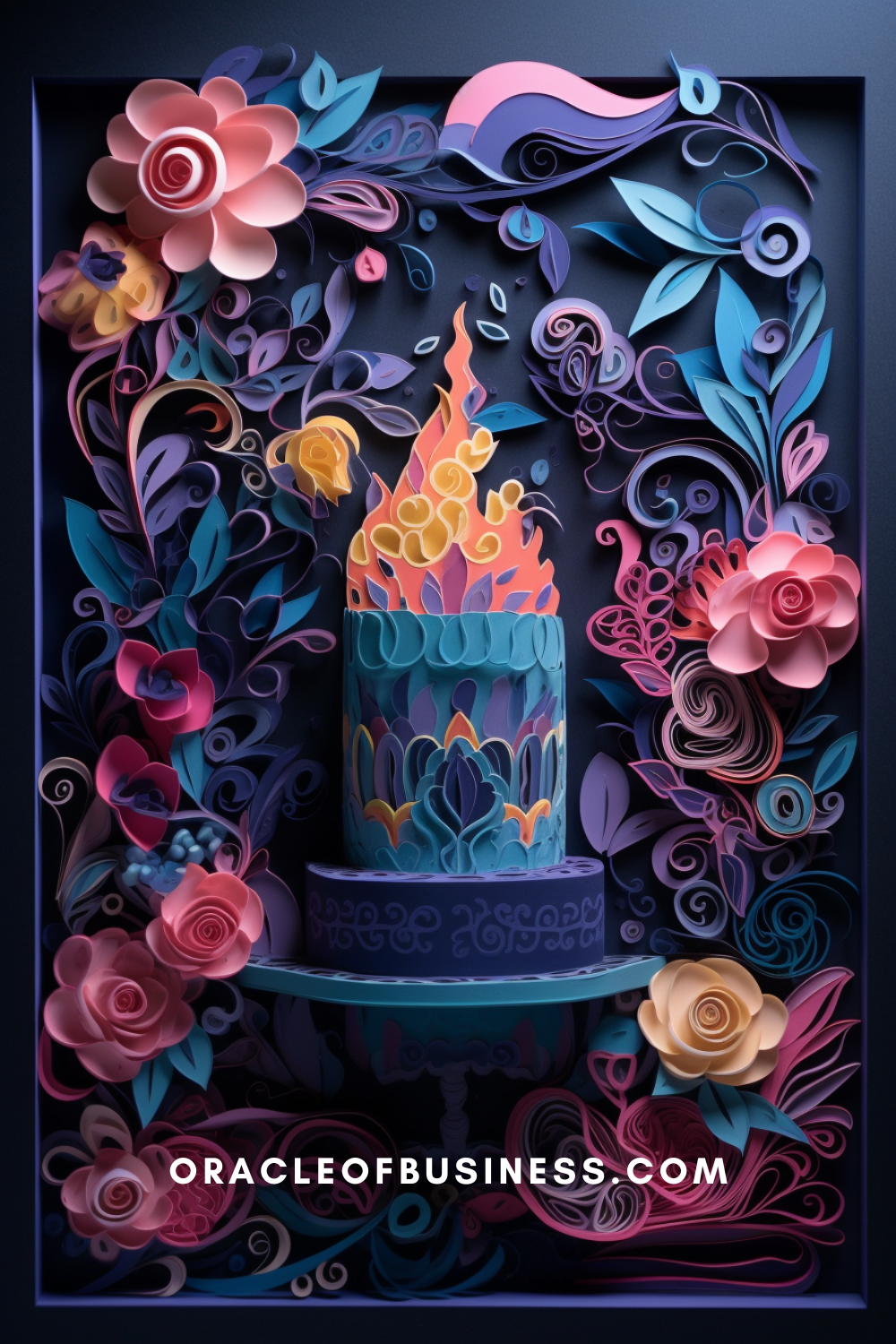 Oracle of Business: Business Advice for Small Business Owners An origami cake with flowers on it. Oracle of Business: Business Advice for Small Business Owners An origami cake with flowers on it.