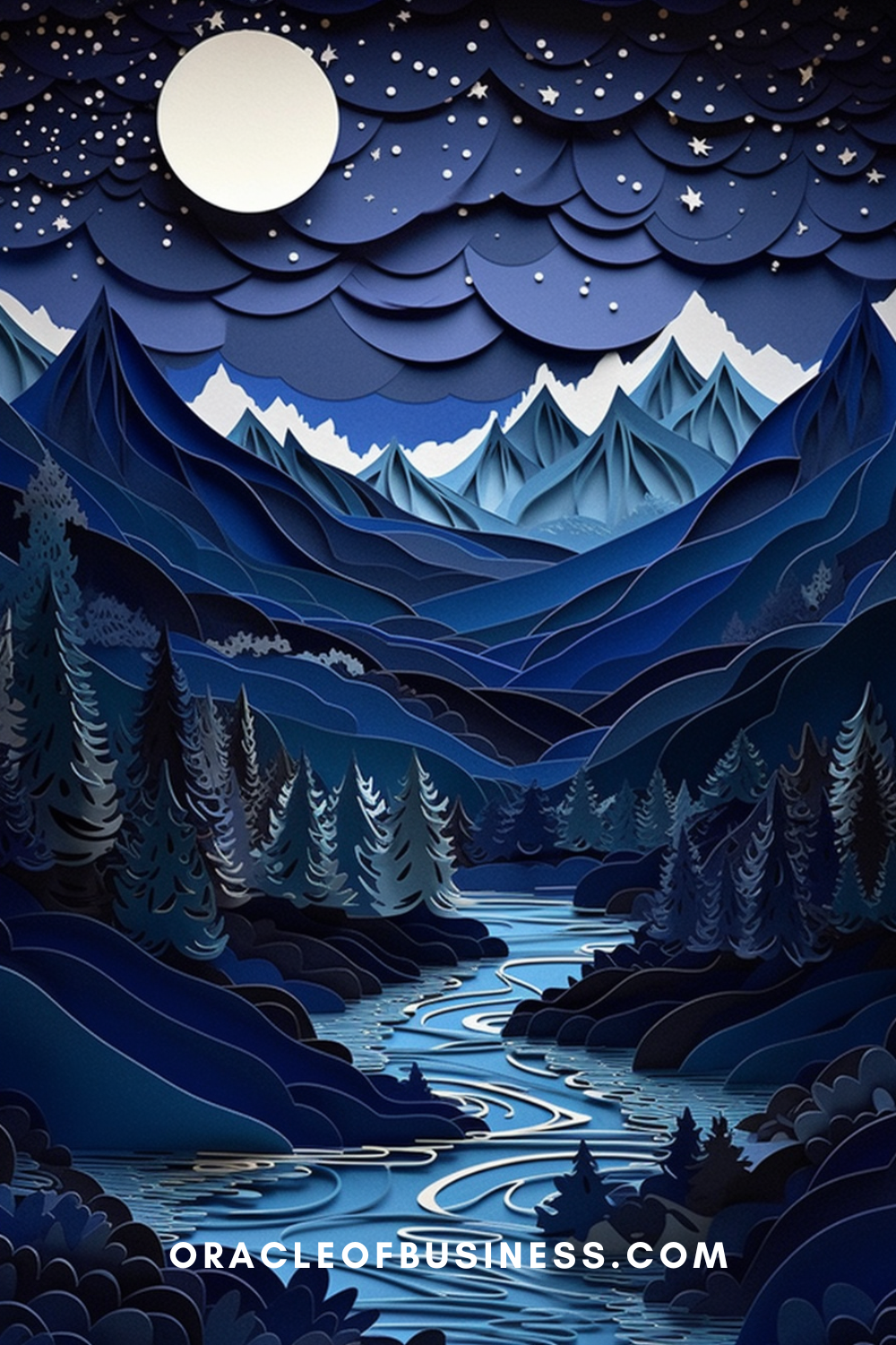 Oracle of Business: Business Advice for Small Business Owners A night sky with mountains and a river.