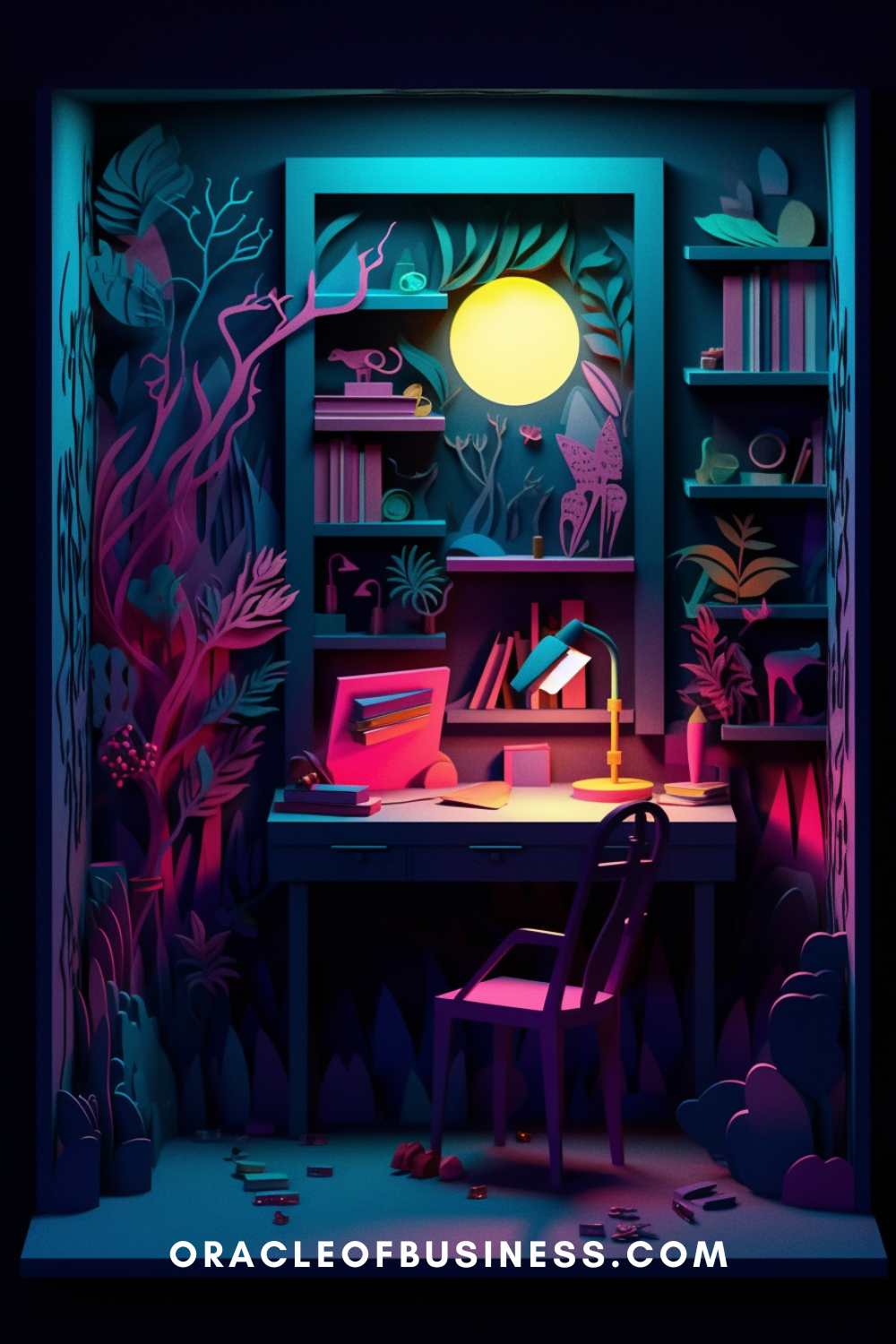 Oracle of Business: Business Advice for Small Business Owners A paper cut out of a room with a desk and plants. Oracle of Business: Business Advice for Small Business Owners A paper cut out of a room with a desk and plants.