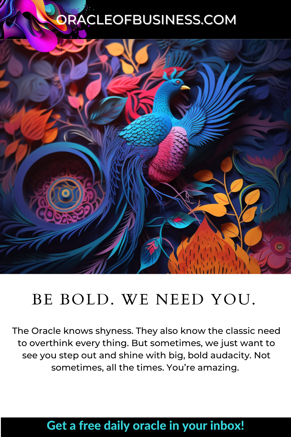 Oracle of Business: Business Advice for Small Business Owners Bold, we need you. Oracle of Business: Business Advice for Small Business Owners Bold, we need you.