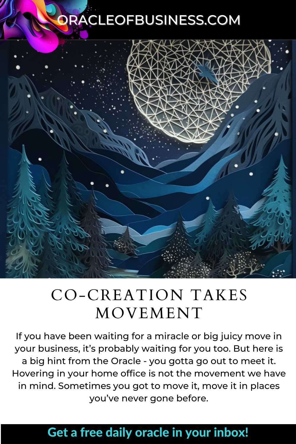 Oracle of Business: Business Advice for Small Business Owners Co-creation takes movement. Oracle of Business: Business Advice for Small Business Owners Co-creation takes movement.