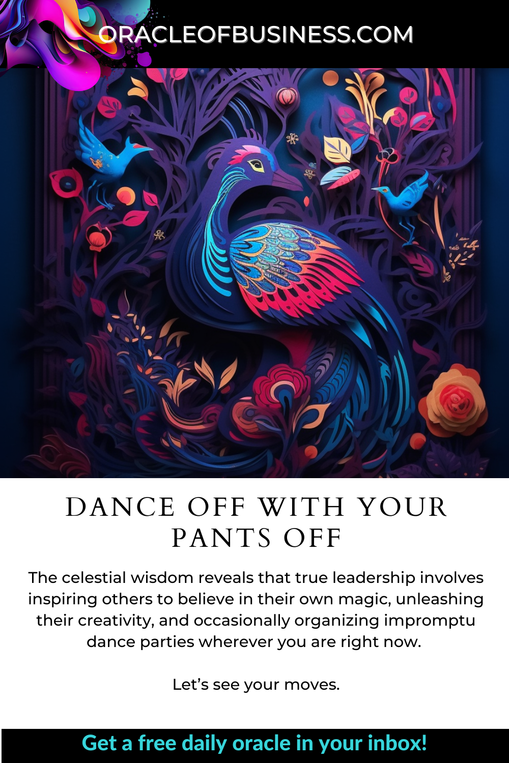 Oracle of Business: Business Advice for Small Business Owners Oracle of business dance off with your pants off. Oracle of Business: Business Advice for Small Business Owners Oracle of business dance off with your pants off.