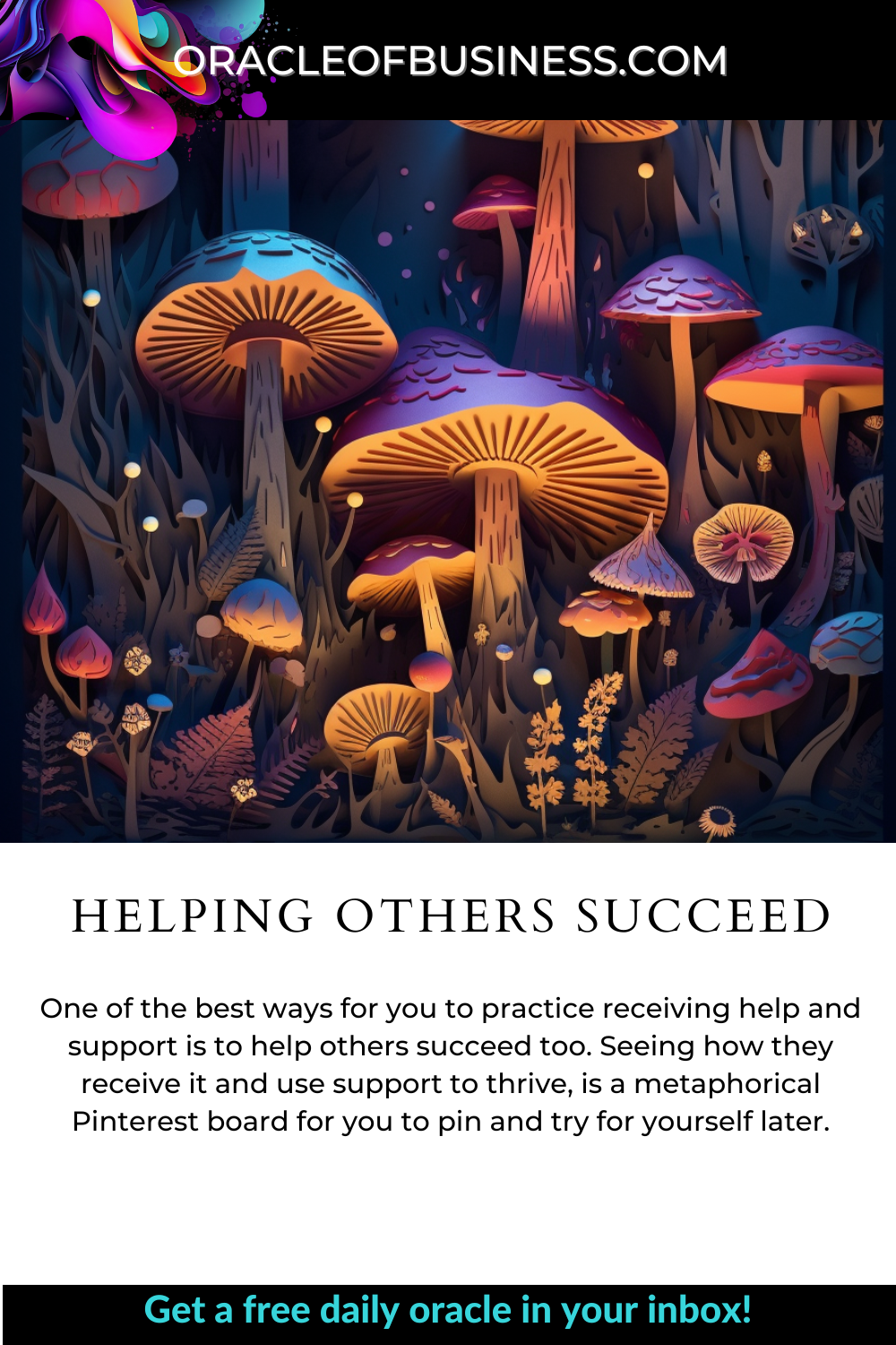 Oracle of Business: Business Advice for Small Business Owners An oracle of business flyer with the text helping others succeed. Oracle of Business: Business Advice for Small Business Owners An oracle of business flyer with the text helping others succeed.