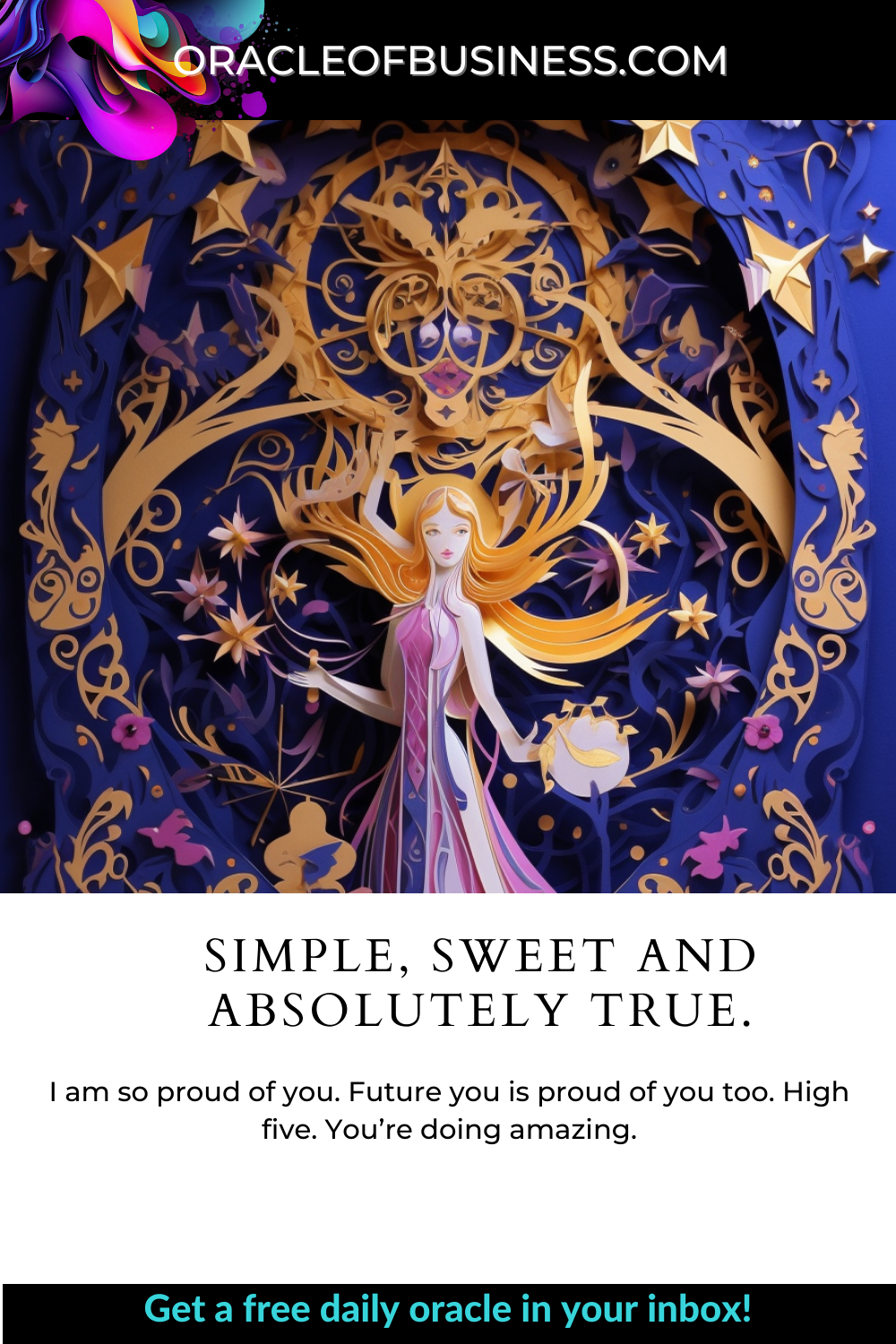 Oracle of Business: Business Advice for Small Business Owners A flyer for oracle of business with the words simple sweet and absolutely true. Oracle of Business: Business Advice for Small Business Owners A flyer for oracle of business with the words simple sweet and absolutely true.