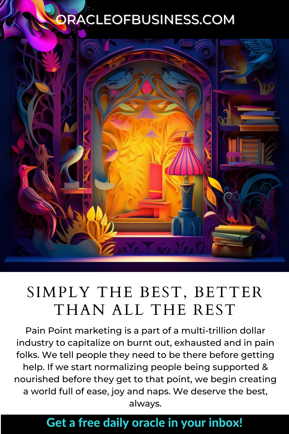 Oracle of Business: Business Advice for Small Business Owners Oracle of business - simply the best better than all the rest.