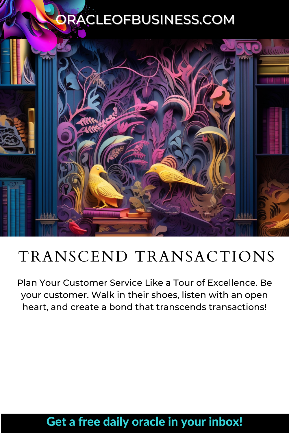 Oracle of Business: Business Advice for Small Business Owners Oracle of business - trancend transactions.