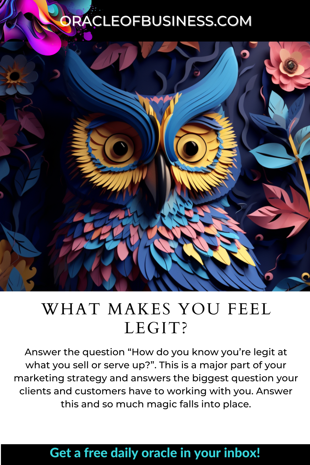 Oracle of Business: Business Advice for Small Business Owners What makes you feel lean?. Oracle of Business: Business Advice for Small Business Owners What makes you feel lean?.