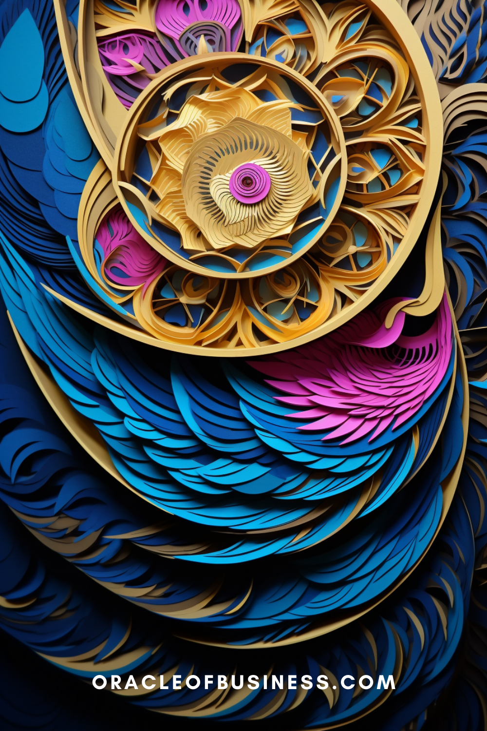 A blue and gold design with the words grace for business com.