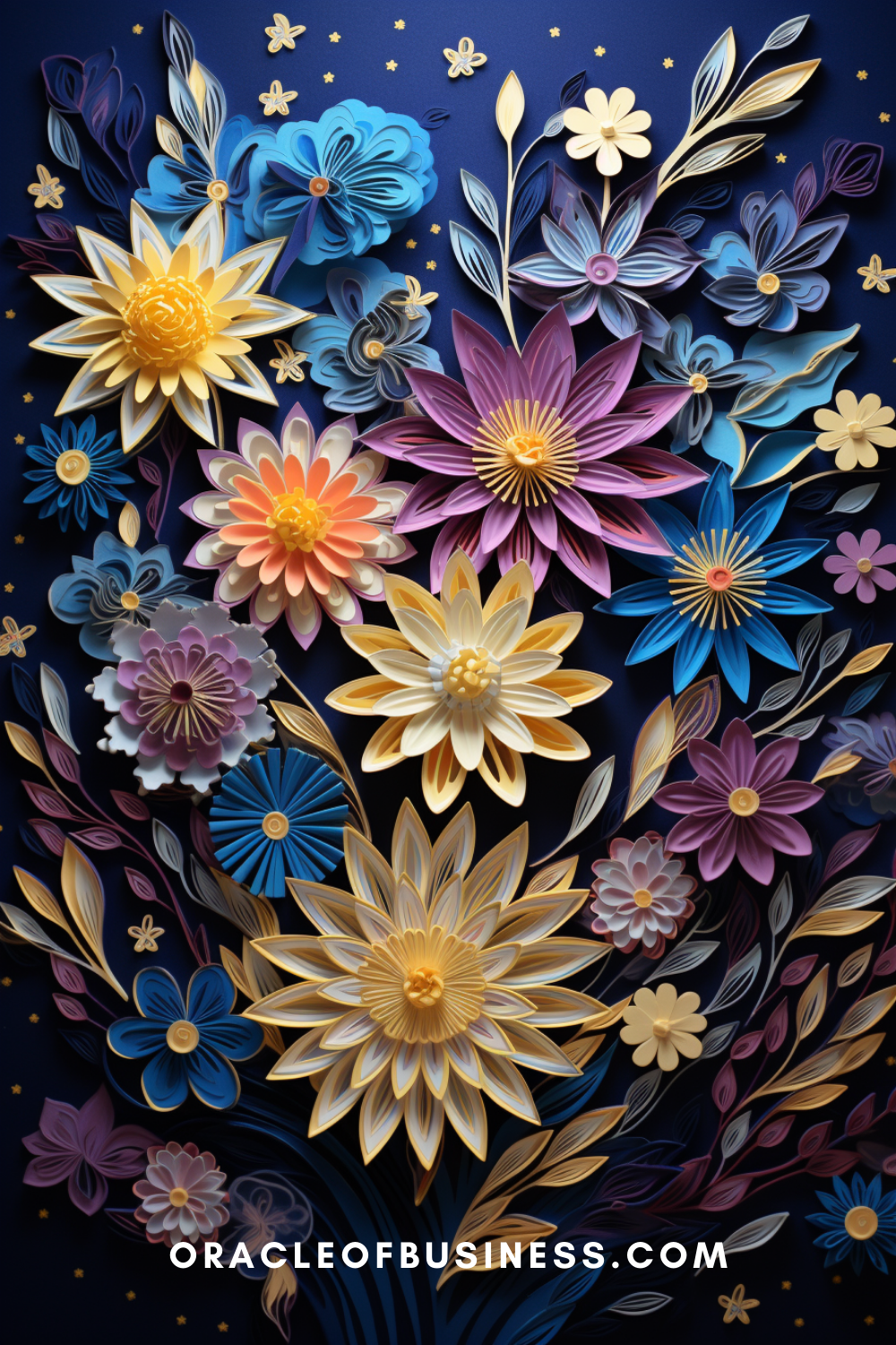 265 An image of a flower arrangement with the words grace business.