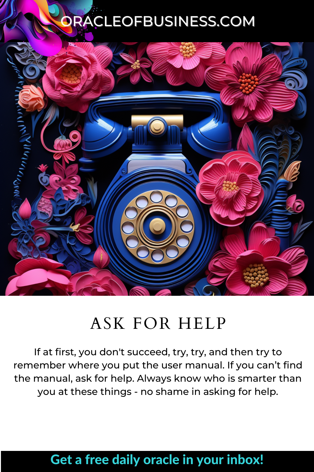 Oracle of business ask for help.