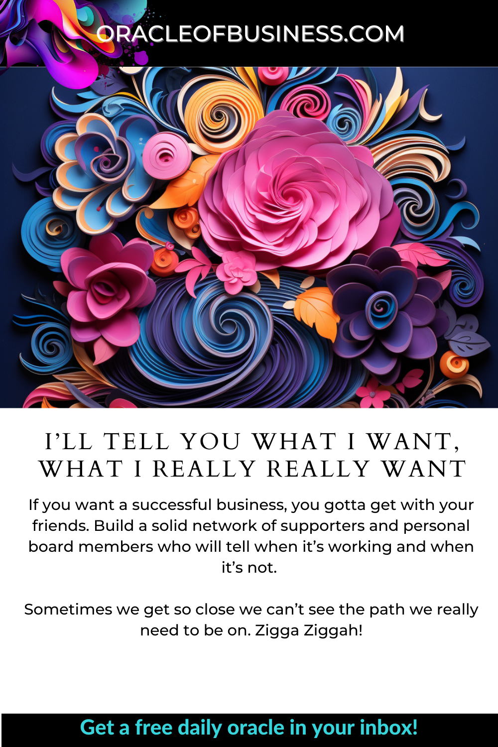 I'll tell you what i want what i really want.