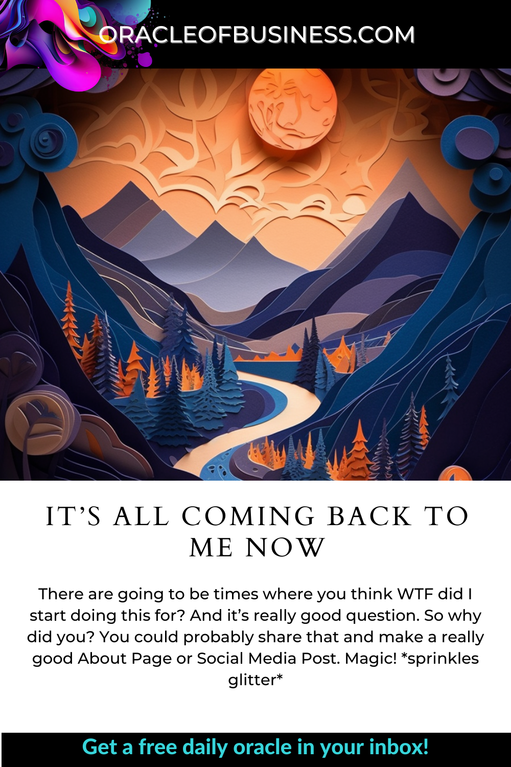 It’s All Coming Back to Me Now It's coming back to me now.