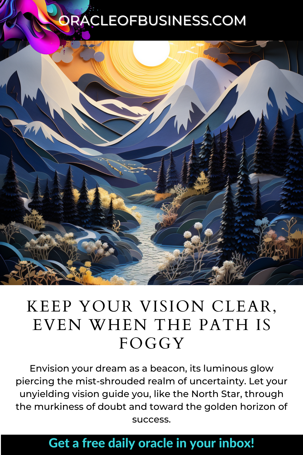 Oracle business keep your vision clear even when the fog.