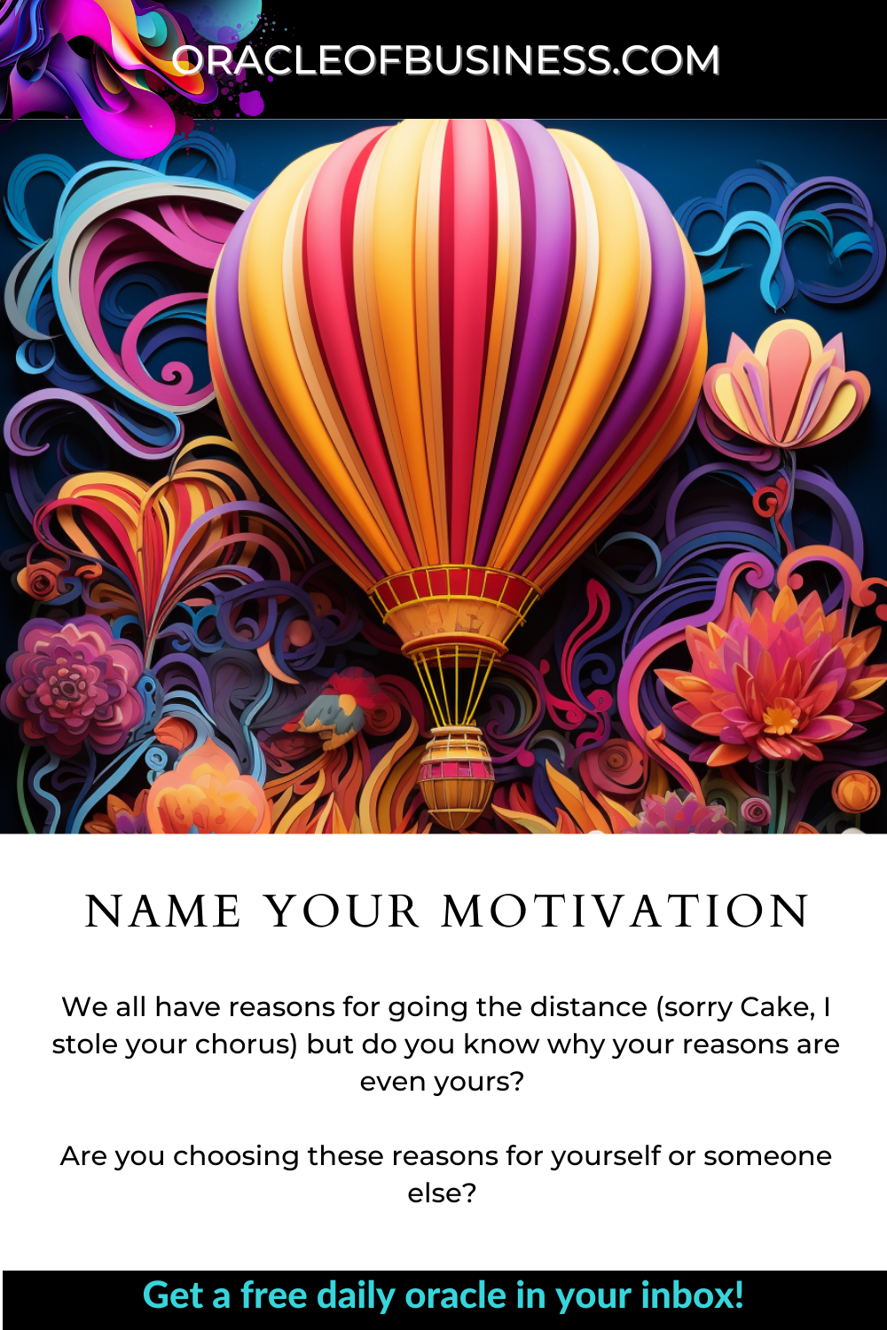 Name Your Motivation A flyer with the words name your motivation.