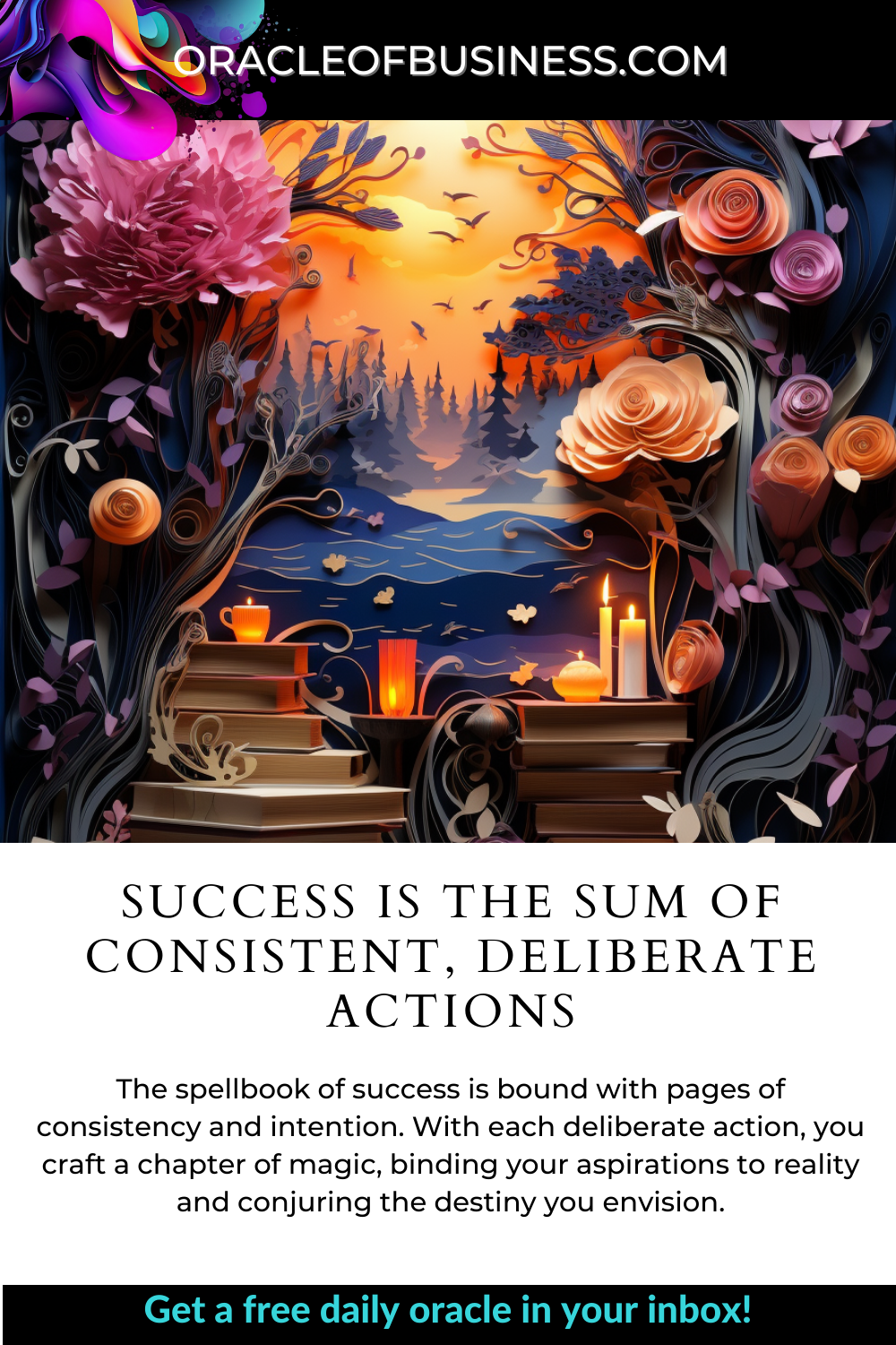 Success is the sum of consistent deliberate actions.