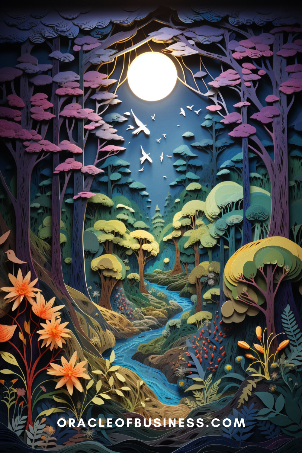 Oracle of Business: Business Advice for Small Business Owners A paper cut out of a forest with trees and a river. Oracle of Business: Business Advice for Small Business Owners A paper cut out of a forest with trees and a river.