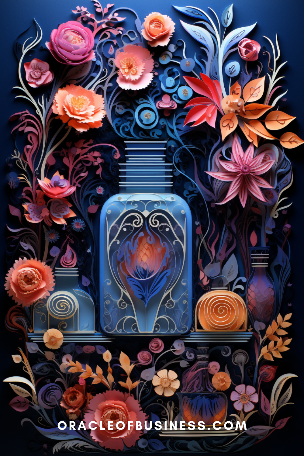 Oracle of Business: Business Advice for Small Business Owners A blue bottle with flowers in it.