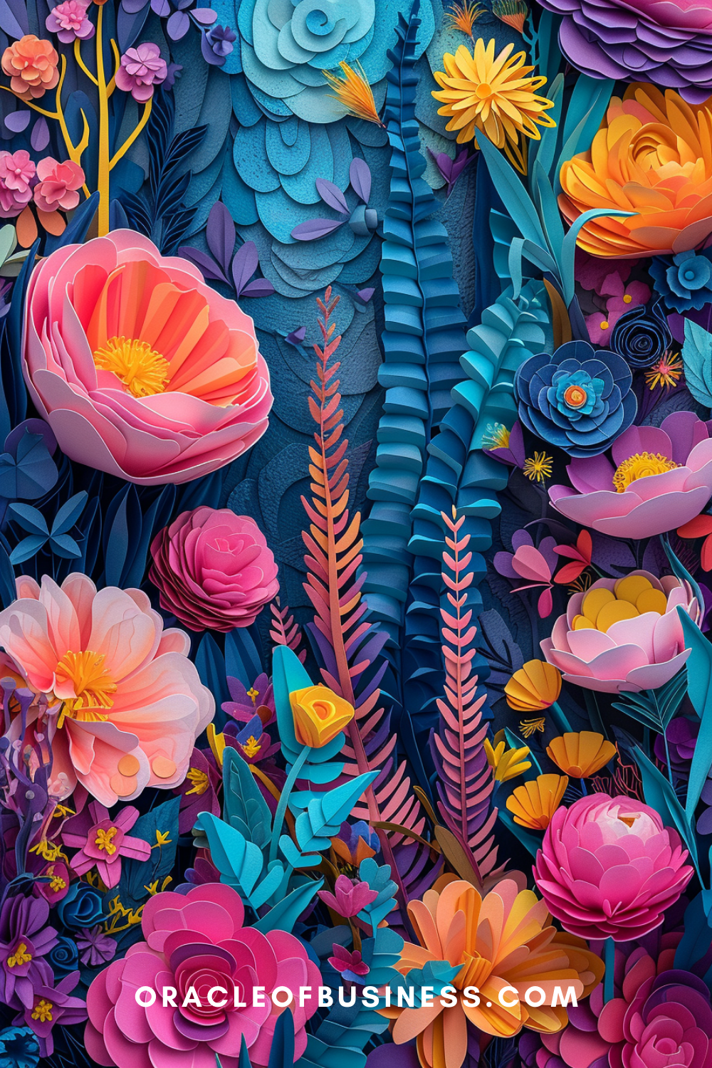 Oracle of Business: Business Advice for Small Business Owners A colorful background with flowers and leaves.