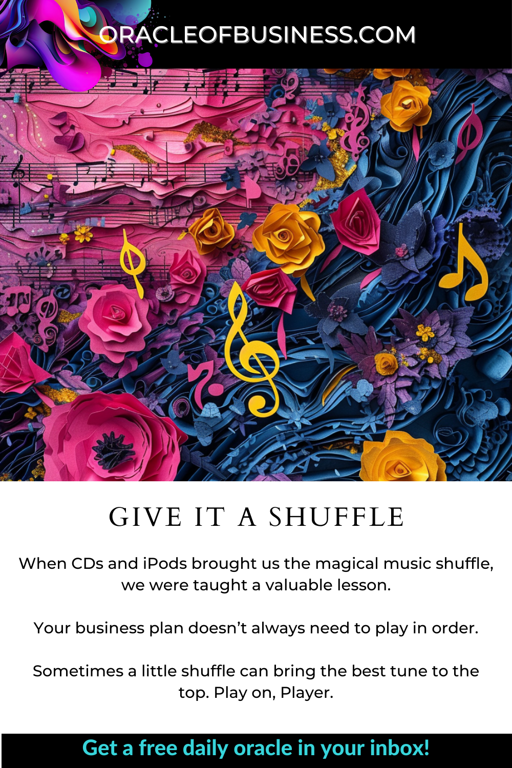 Oracle of Business: Business Advice for Small Business Owners A colorful paper cut out of flowers and notes. Oracle of Business: Business Advice for Small Business Owners A colorful paper cut out of flowers and notes.