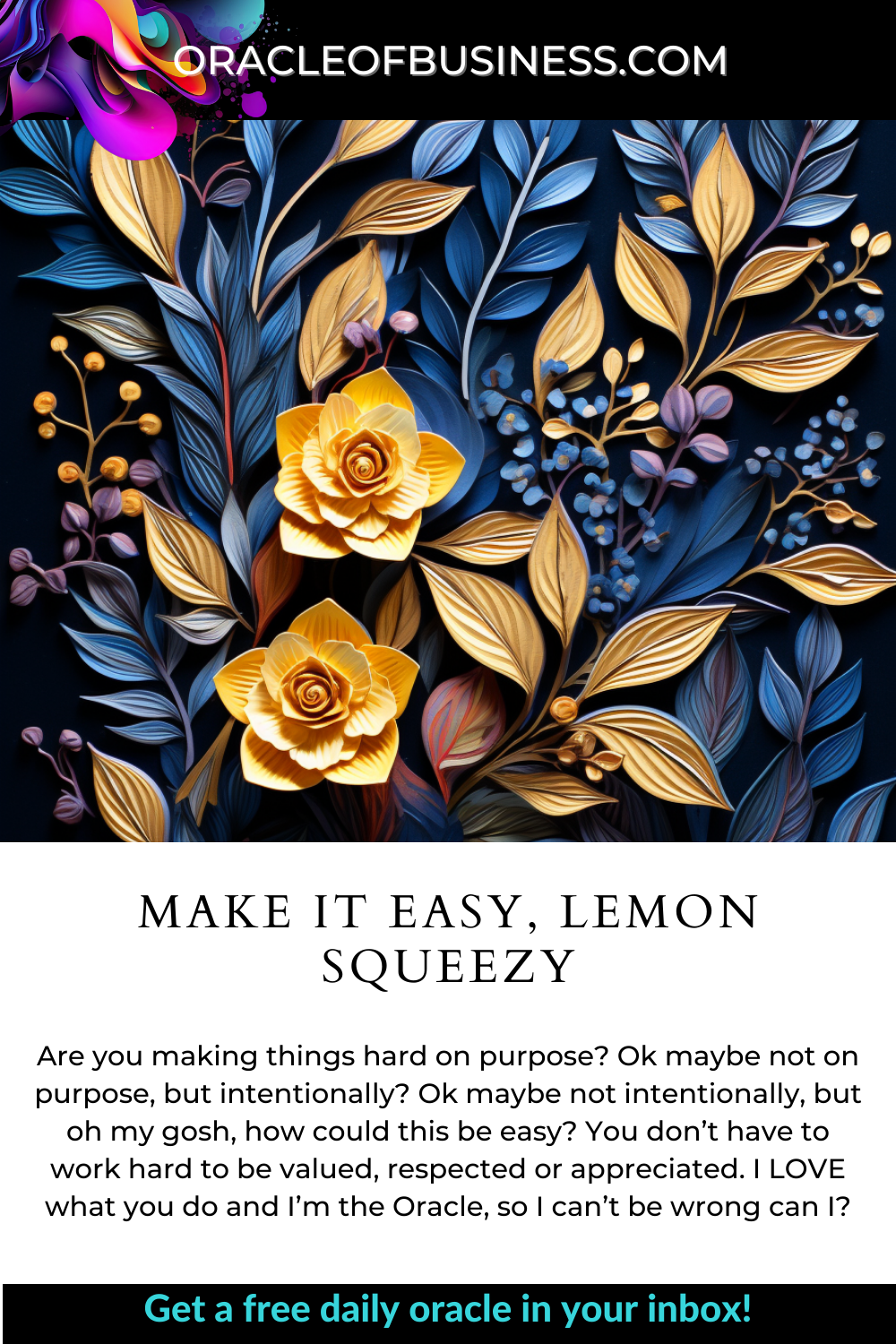 Oracle of Business: Business Advice for Small Business Owners Oracle business make it easy lemon squeezy. Oracle of Business: Business Advice for Small Business Owners Oracle business make it easy lemon squeezy.