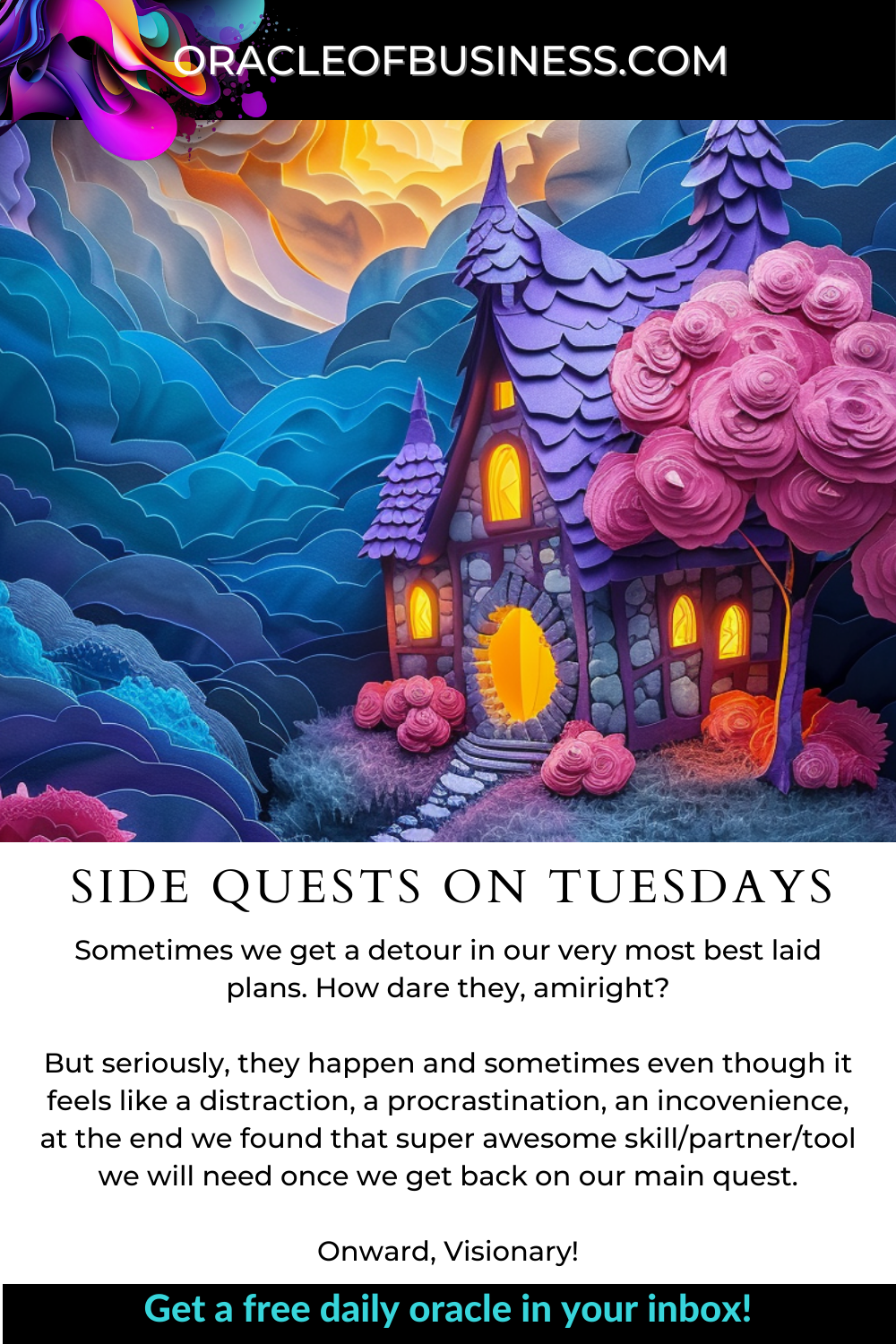 Oracle of Business: Business Advice for Small Business Owners Sidequests on tuesdays. Oracle of Business: Business Advice for Small Business Owners Sidequests on tuesdays.