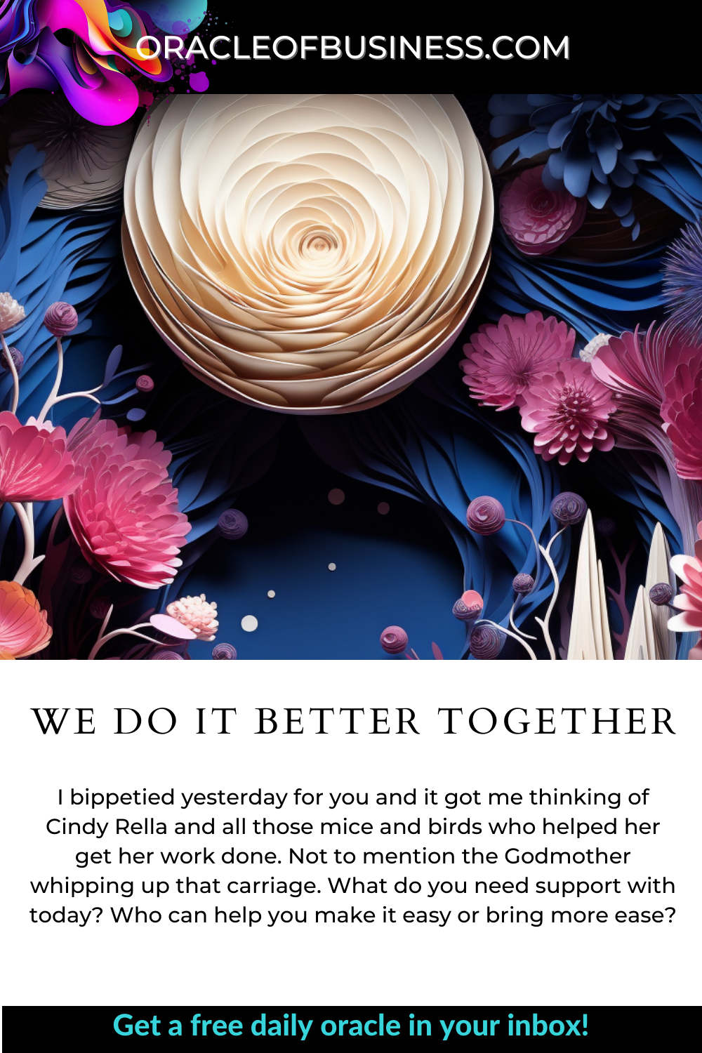 Oracle of Business: Business Advice for Small Business Owners A flyer for oracle of business with the text, we do it better together. Oracle of Business: Business Advice for Small Business Owners A flyer for oracle of business with the text, we do it better together.