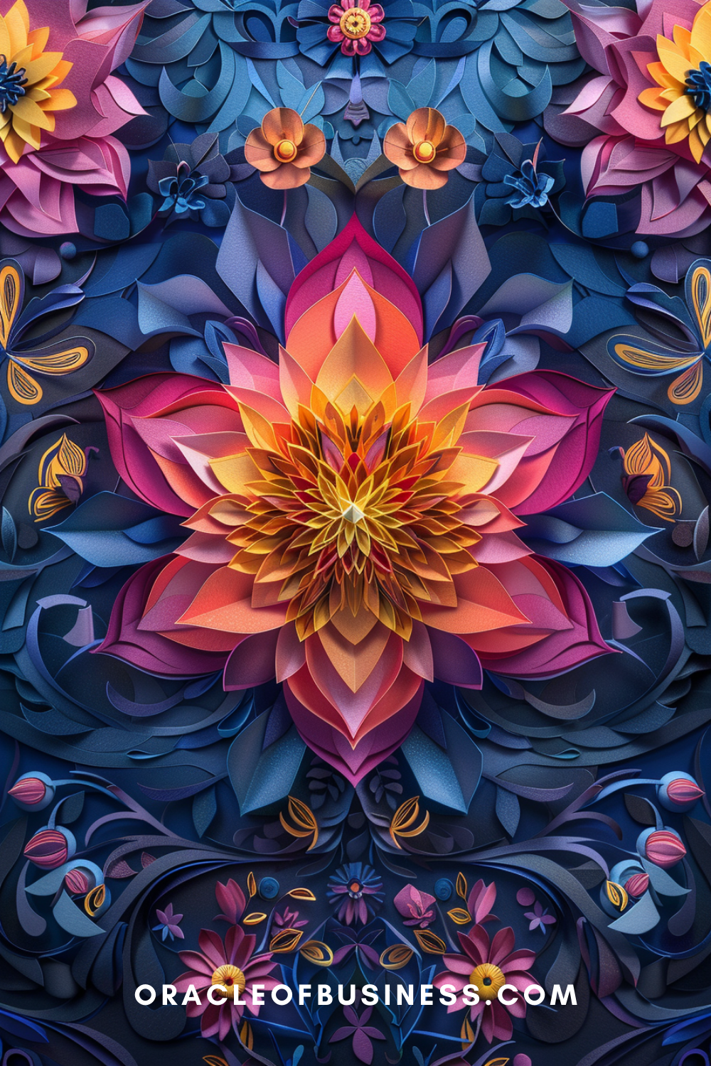 Oracle of Business: Business Advice for Small Business Owners An origami flower on a blue background. Oracle of Business: Business Advice for Small Business Owners An origami flower on a blue background.