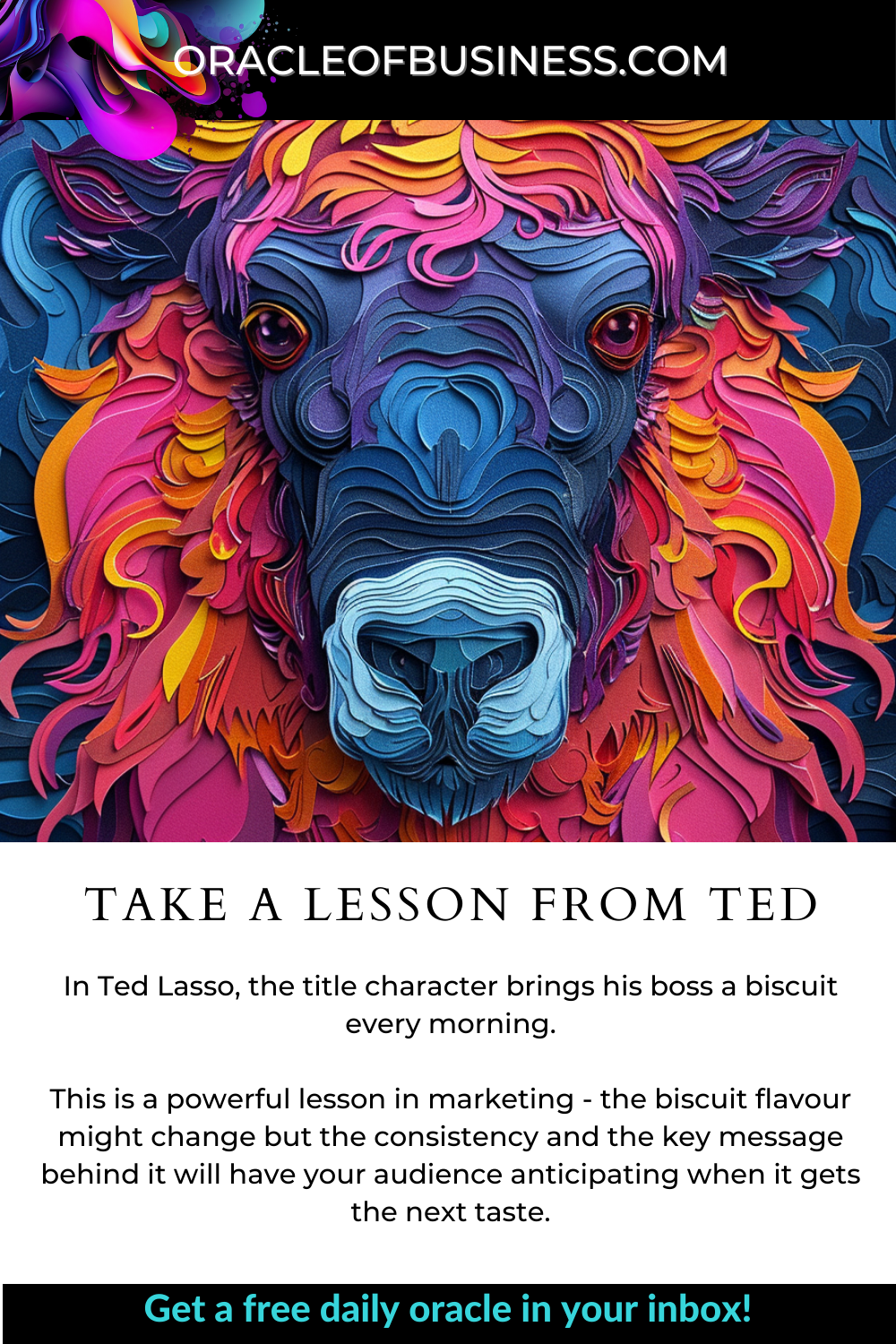 Oracle of Business: Business Advice for Small Business Owners Oracle of business take a lesson from ted. Oracle of Business: Business Advice for Small Business Owners Oracle of business take a lesson from ted.