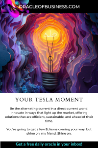 Oracle of Business: Business Advice for Small Business Owners Advertisement for oracleofbusiness.com featuring a layered paper art image with light bulb symbolizing innovation, promoting tesla moment solutions with a subscription offer. Oracle of Business: Business Advice for Small Business Owners Advertisement for oracleofbusiness.com featuring a layered paper art image with light bulb symbolizing innovation, promoting tesla moment solutions with a subscription offer.